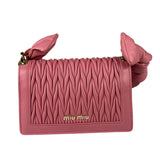 Miu Miu Pink Confidential Nappa Matelassè Leather Shoulder Bag