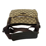 Gucci Brown Leather Trim GG Supreme Messenger Bag
