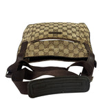Gucci Brown Leather Trim GG Supreme Messenger Bag