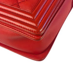 Chanel Red Quilted Leather Boy Flap Bag 2010
