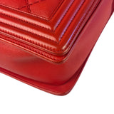 Chanel Red Quilted Leather Boy Flap Bag 2010