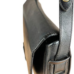Dior Black Leather Vintage Flap Shoulder Bag
