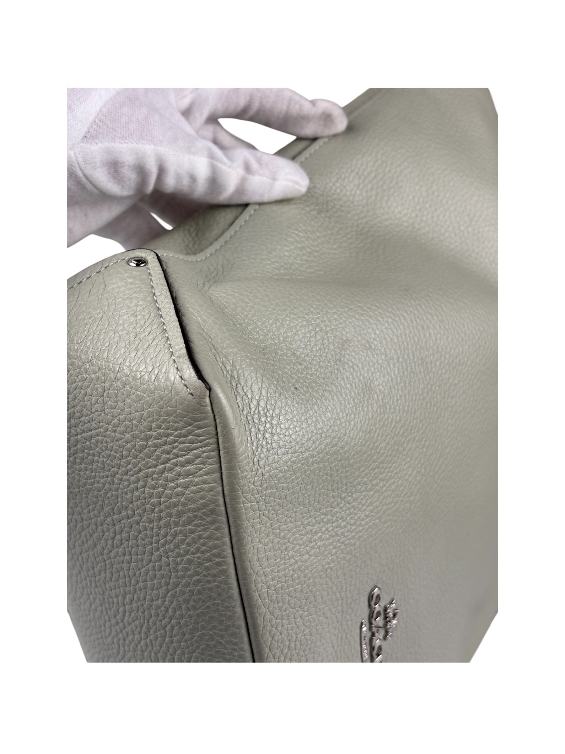 Coach Light Green Leather Laurel Shoulder Bag