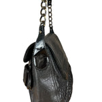 Fendi B Biz Black Leather Shoulder Bag