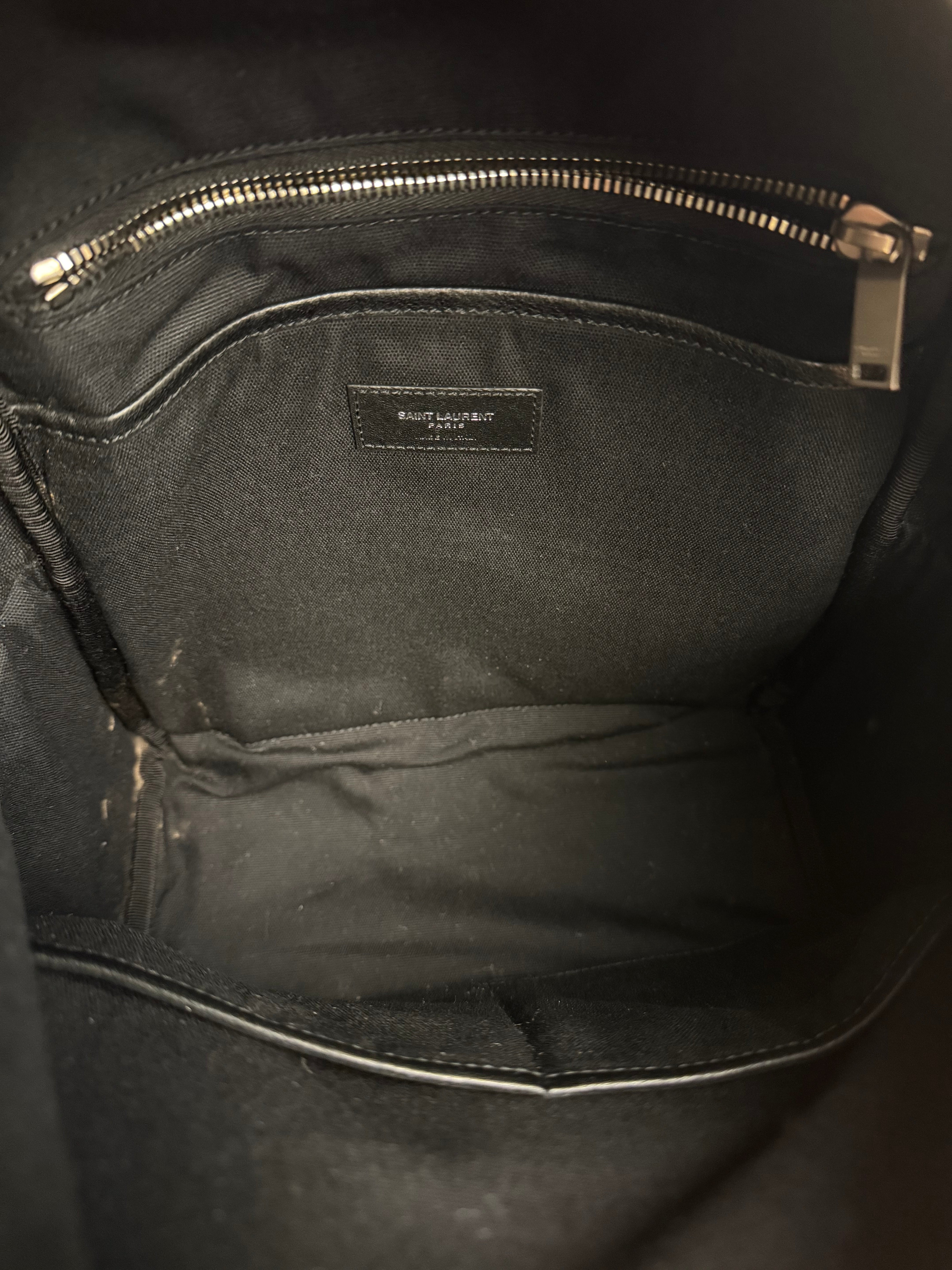 Saint Laurent Mini Canvas Rive Gauche City Backpack