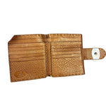Fendi Bronze Bi-Fold Pebbled Leather Wallet