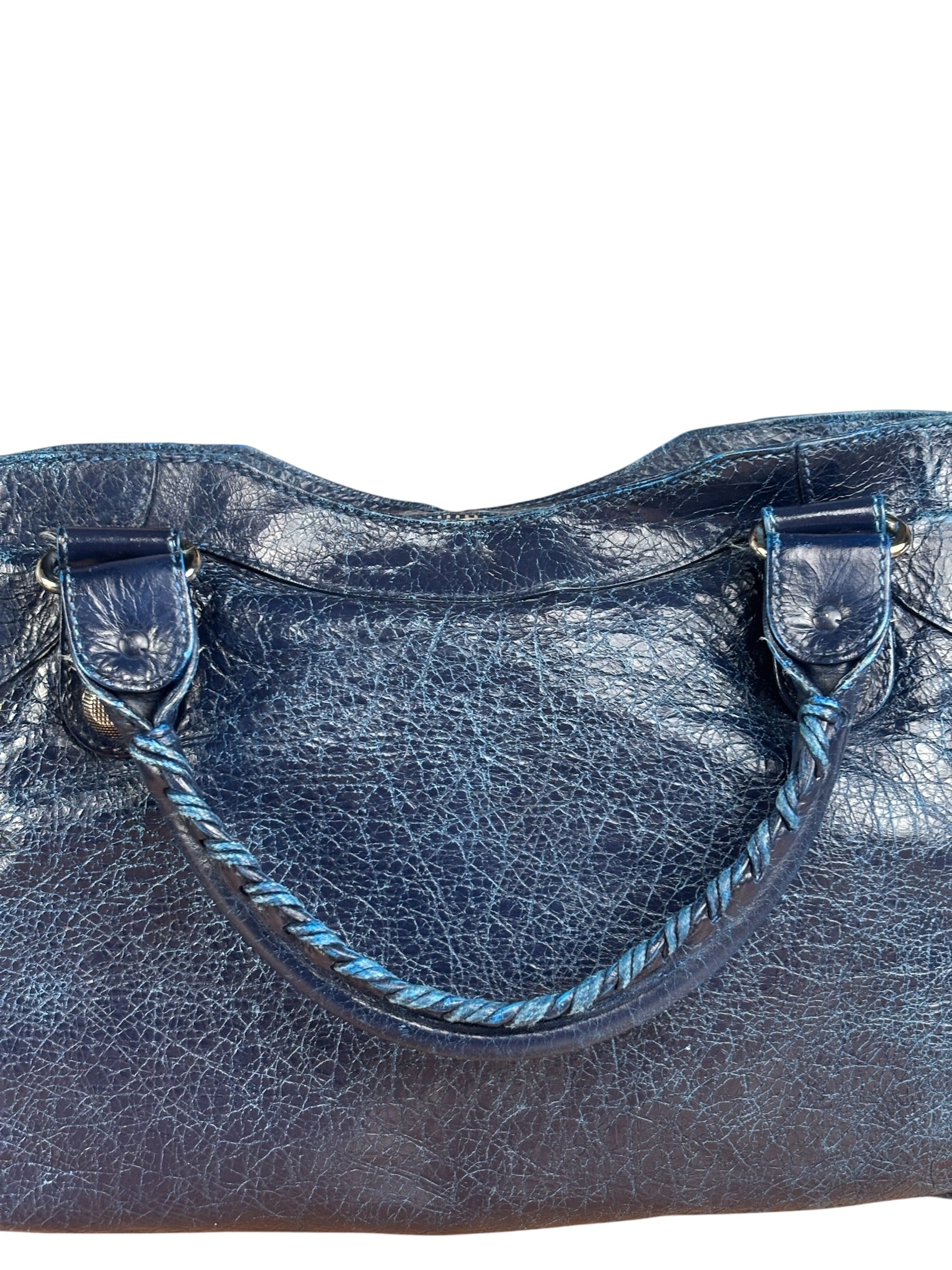Balenciaga Navy Blue Giant Hardware City Bag