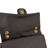 Chanel Brown Vertical Stitch Two-Toned CC Double Flap Bag 90s