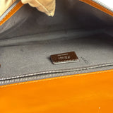 Fendi Brown/Cream Leather Jacquard FF Zucca Baguette