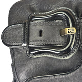 Fendi Black Patent Leather Trim B Bis Shoulder Bag