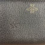 Gucci Black Leather Bee Long Zip Wallet