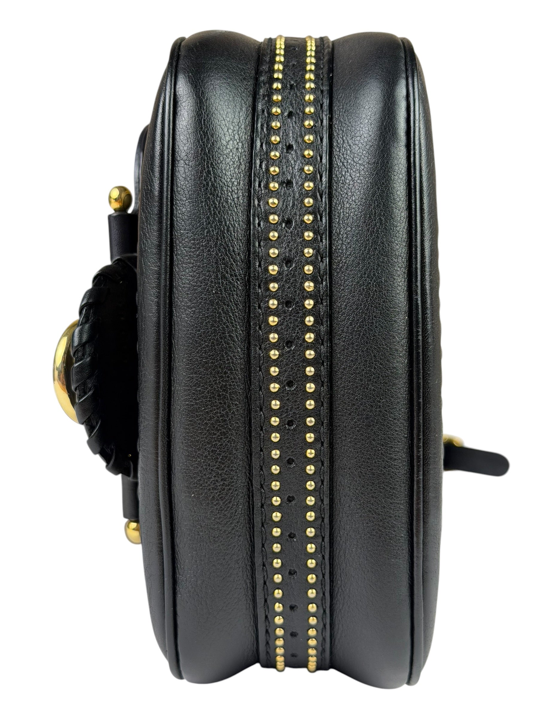 Gucci Black Leather Snaffle Bit Shoulder Bag