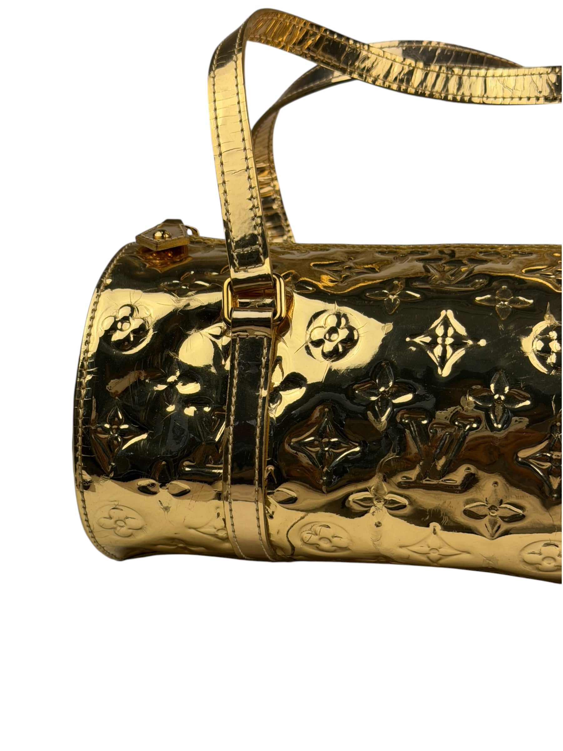 Louis Vuitton Metallic Gold Miroir Dore Papillon 25