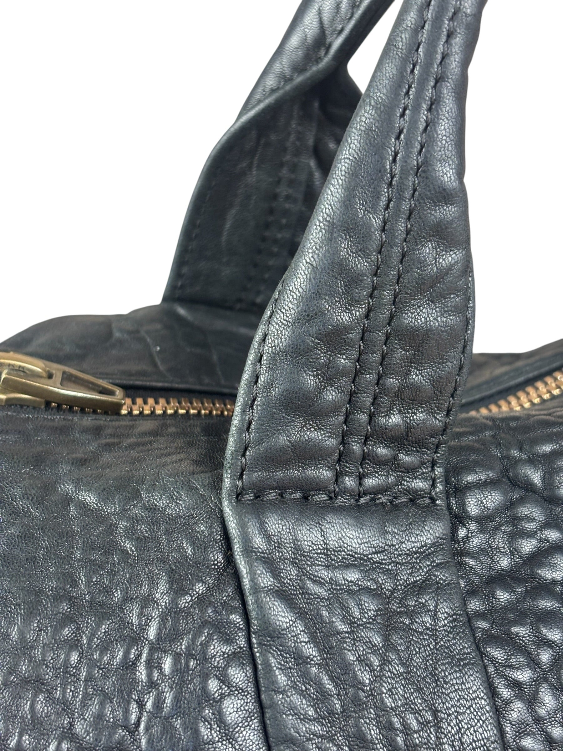 Alexander Wang Black Leather Rocco Duffel Line Shoulder/HandBag