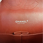 Chanel Burgundy Quilted Leather Jumbo Classic Double Flap Bag 2011