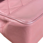 Chanel Vintage Pink Quilted Leather Trapezoid Flap Bag