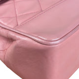 Chanel Vintage Pink Quilted Leather Trapezoid Flap Bag