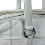 Chanel White Chocolate Bar Quilted Caviar LAX Bowler Bag 2004