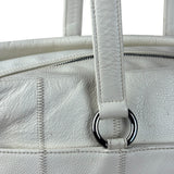 Chanel White Chocolate Bar Quilted Caviar LAX Bowler Bag 2004