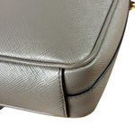 Prada Grey Saffiano Leather Cuir Pattina Crossbody