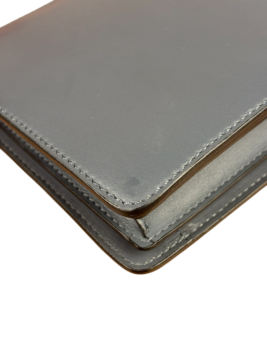 Fendi Grey Leather Monster Eyes Clutch