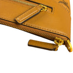 MCM Visetos Brown Leather Diamond Wristlet Flat Pouch