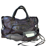 Balenciaga Vintage Purple Classic Motorcycle City Bag