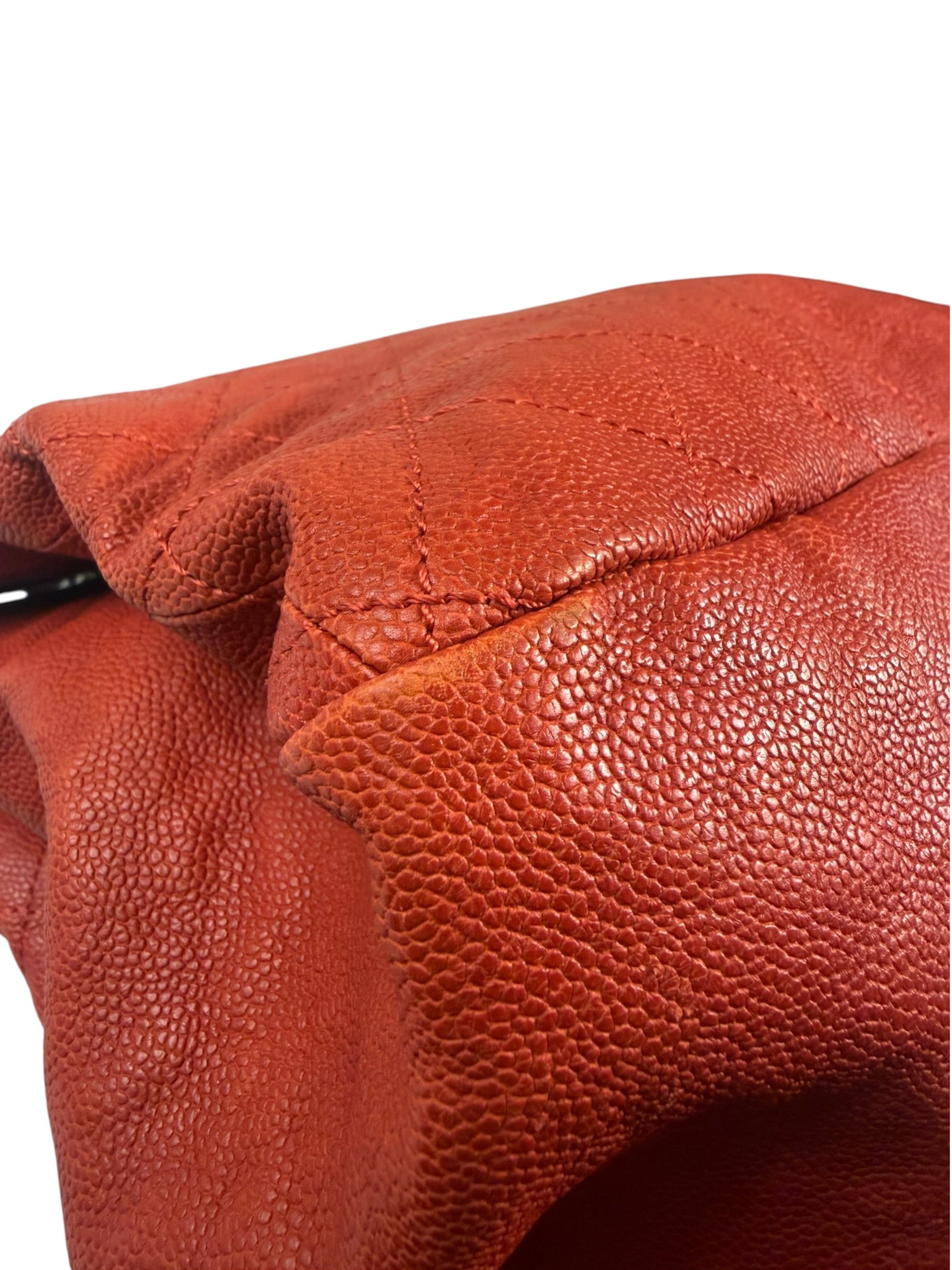 Chanel Red Caviar Quilted Small Frame Shoulder Bag 2011