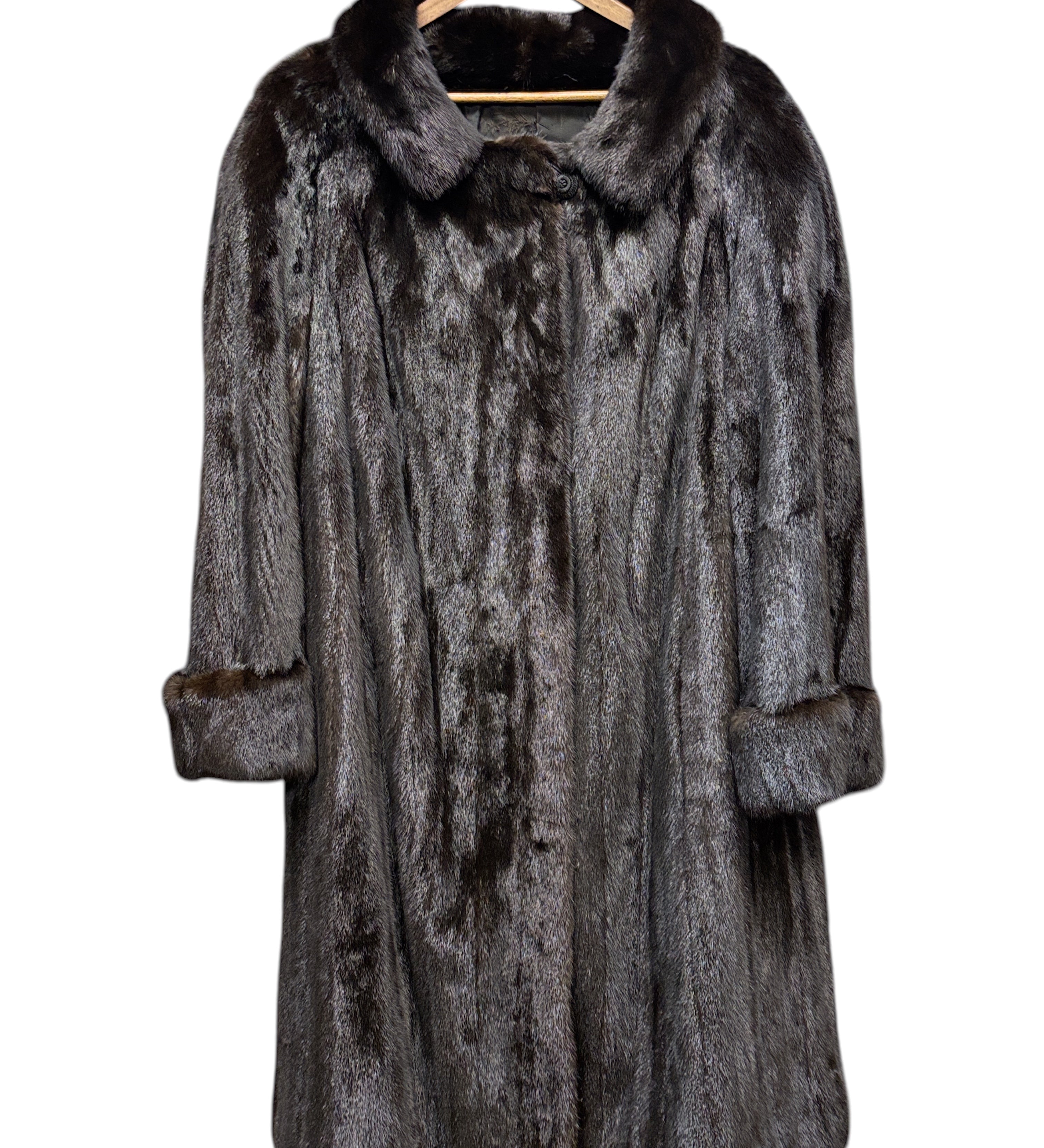 Vintage Dark Brown Beauer Long Coat