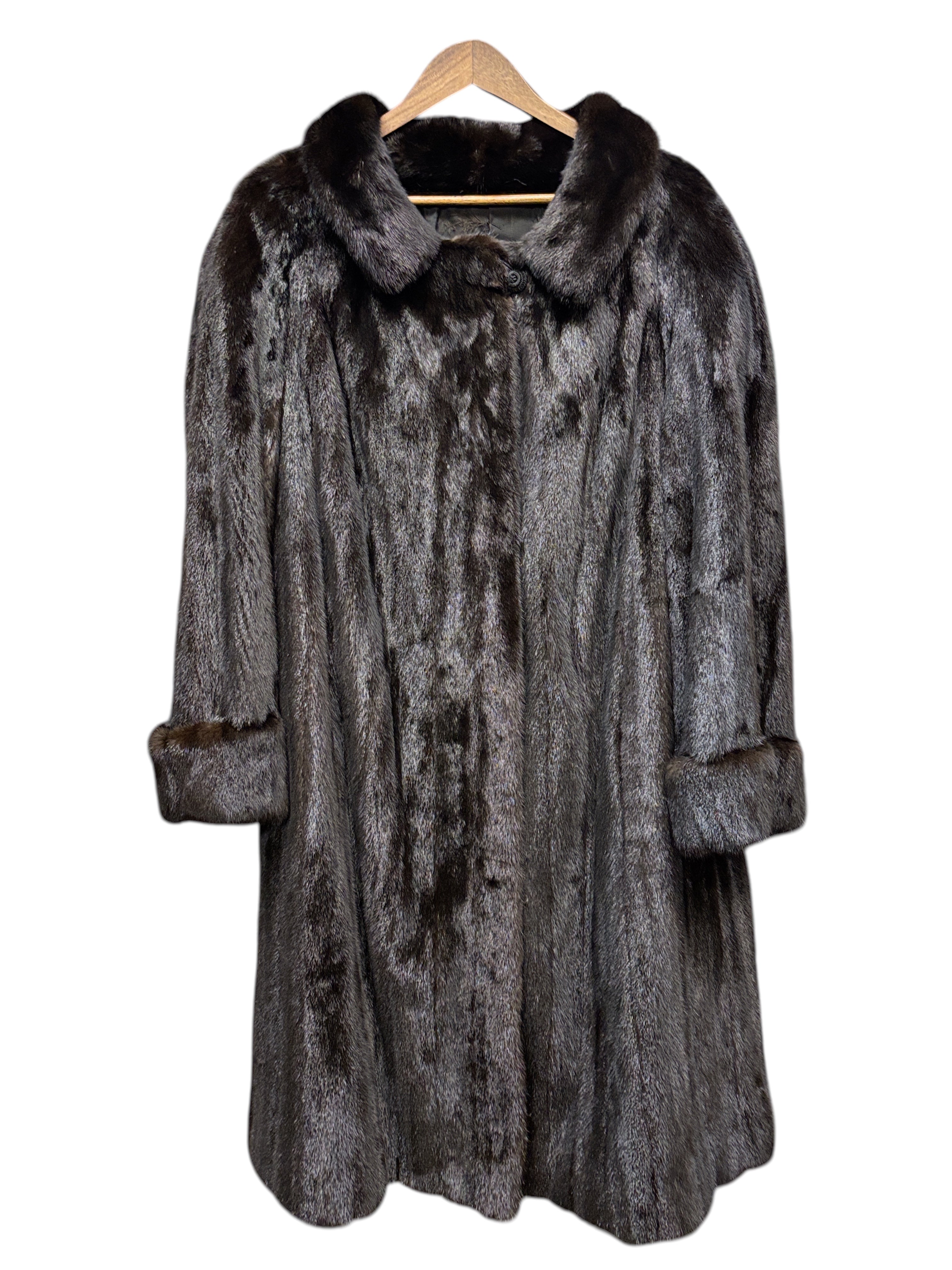Vintage Dark Brown Beauer Long Coat