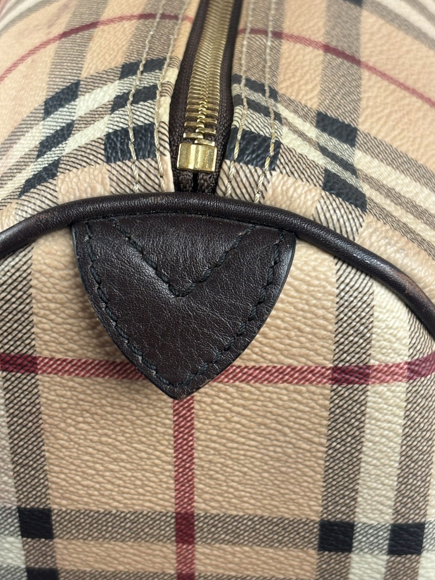 Burberry Vintage House Check Haymarkett Chester Bowling Handbag