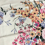 Christian Dior Pink/Grey Silk Floral Scarf