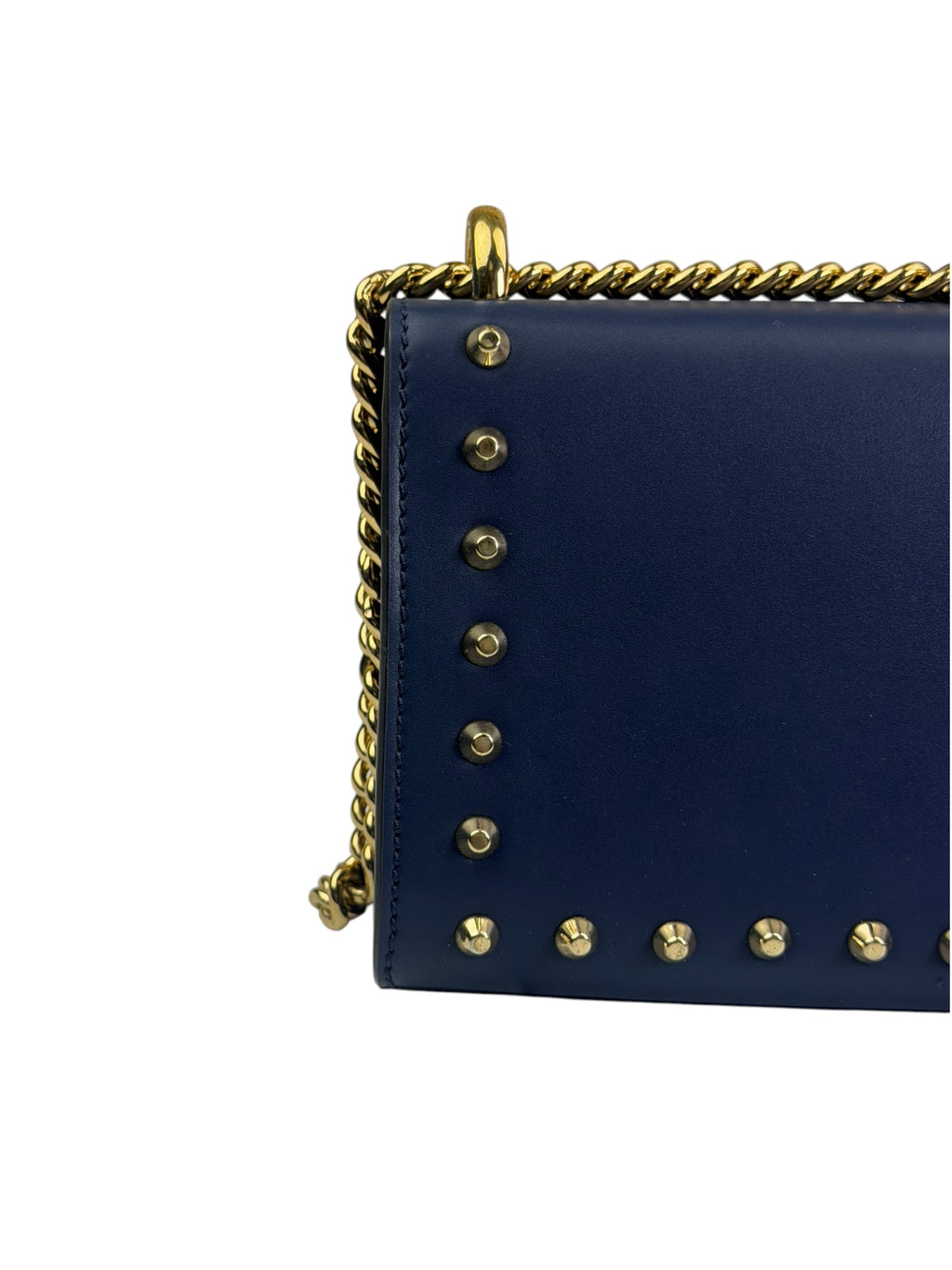 Gucci Navy Leather Small Padlock Shoulder Bag