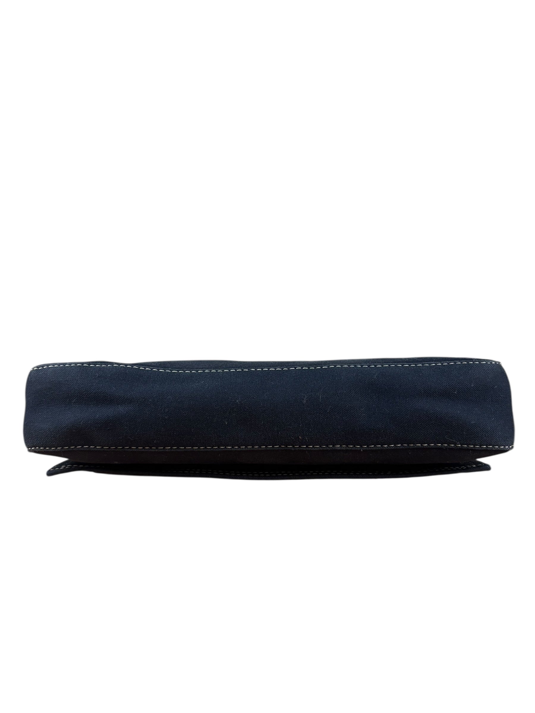 Fendi Denim Canvas Wave Buckle Pochette
