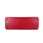 Hermes Kelly 32 Courchevel Rouge Vif Gold Handbag 1997