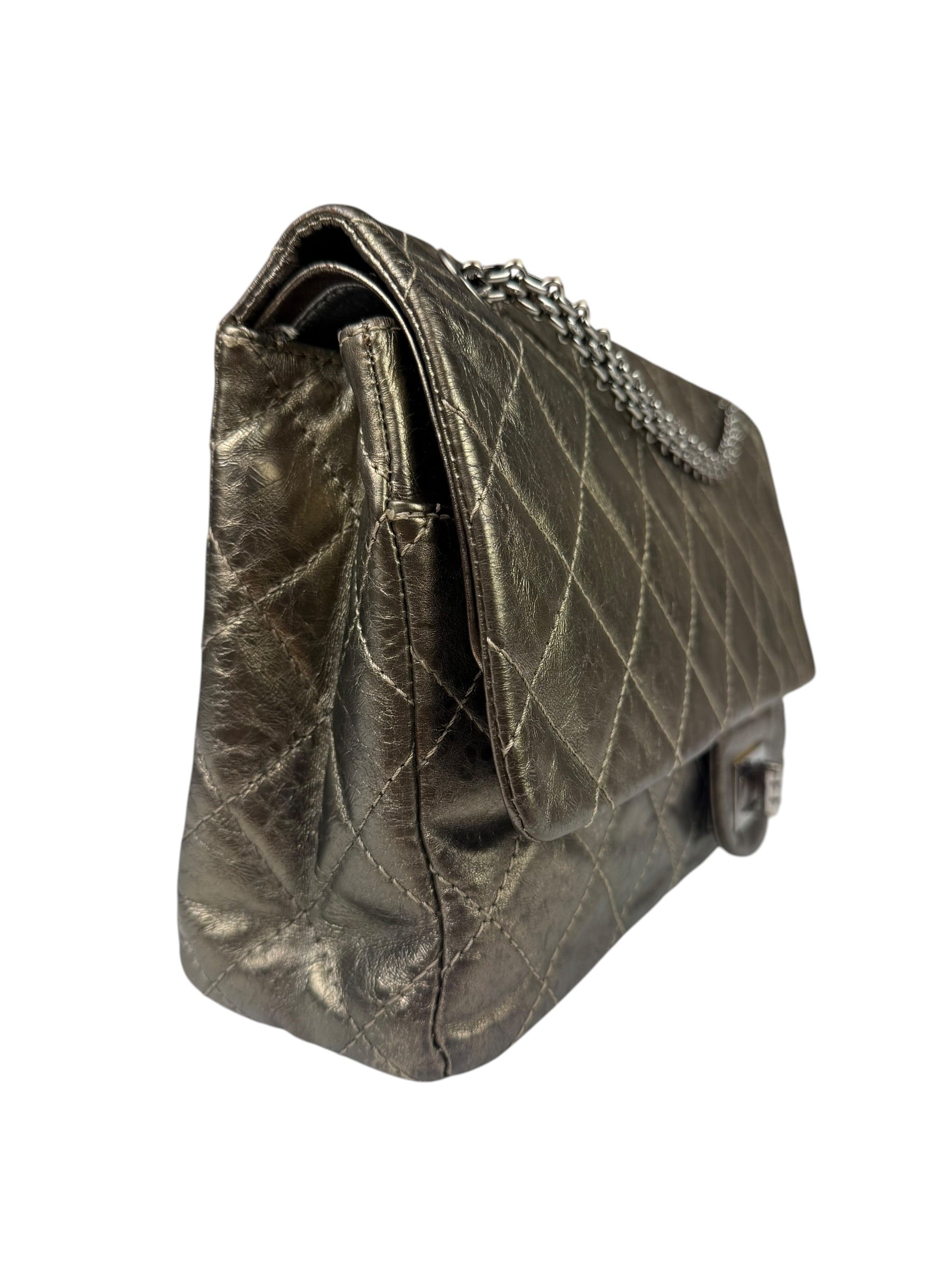 Chanel Metallic Quilted 2.55 Reissue Large Double Flap Bag '06-'08