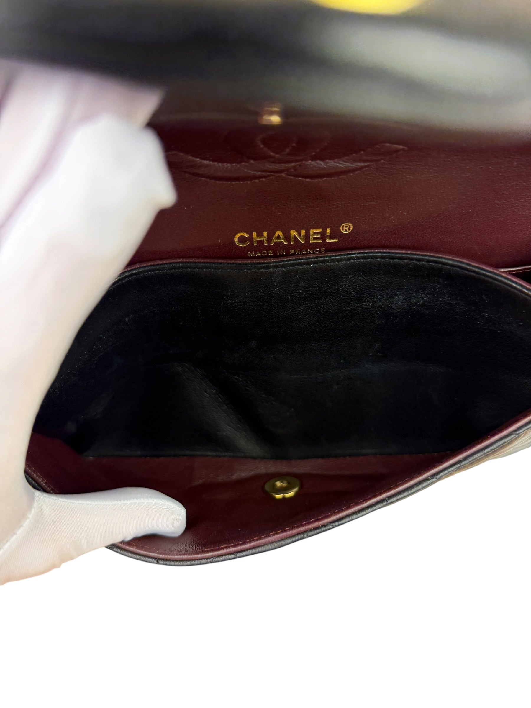 Chanel Black Quilted Leather Classic Medium Double Flap Bag 2014