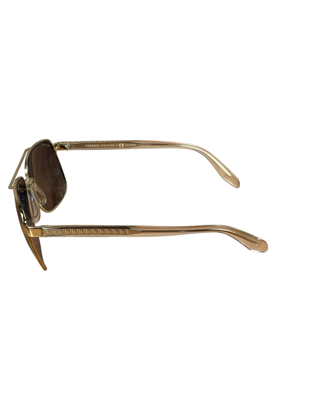 Versace Black-Gold Frame Aviators Reading Sunglasses