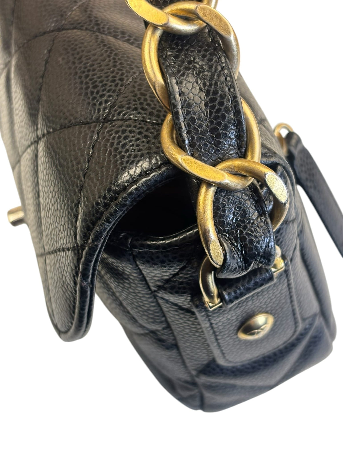 Chanel Black Caviar Quilted Leather Small Flap Bag 2021