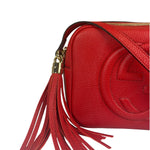 Gucci Red Calfskin Leather Soho Disco Crossbody Bag