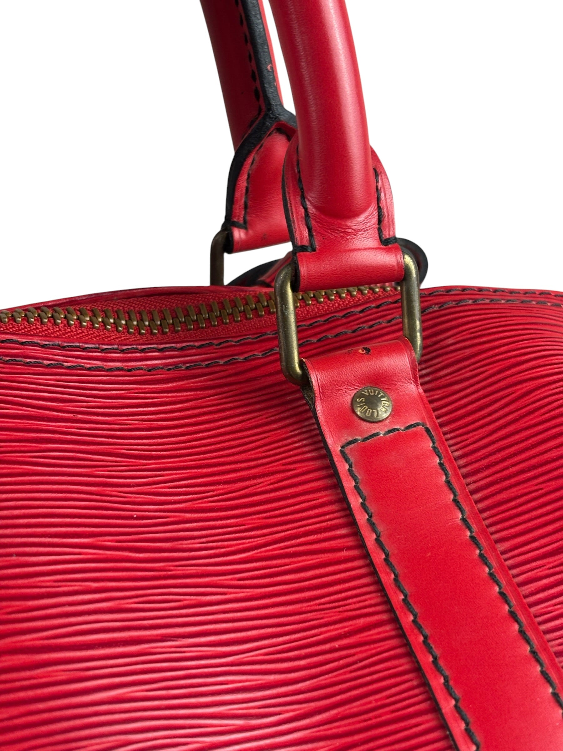 Louis Vuitton Red Epi Keepall 45