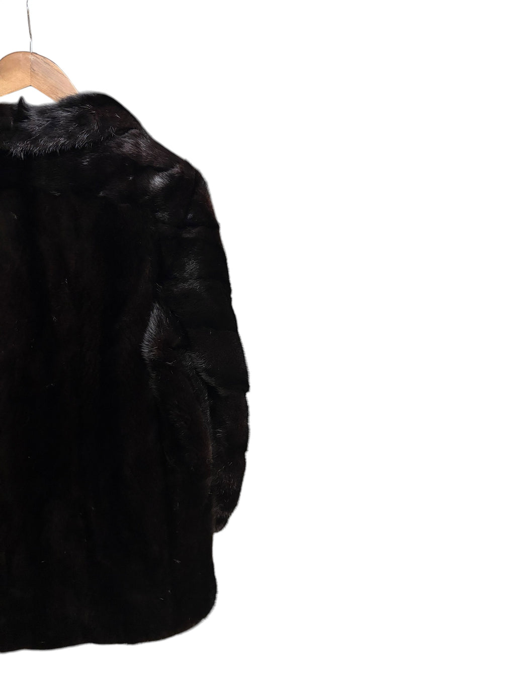 Vintage Diamond Fashion Dark Brown Mink Fur Coat