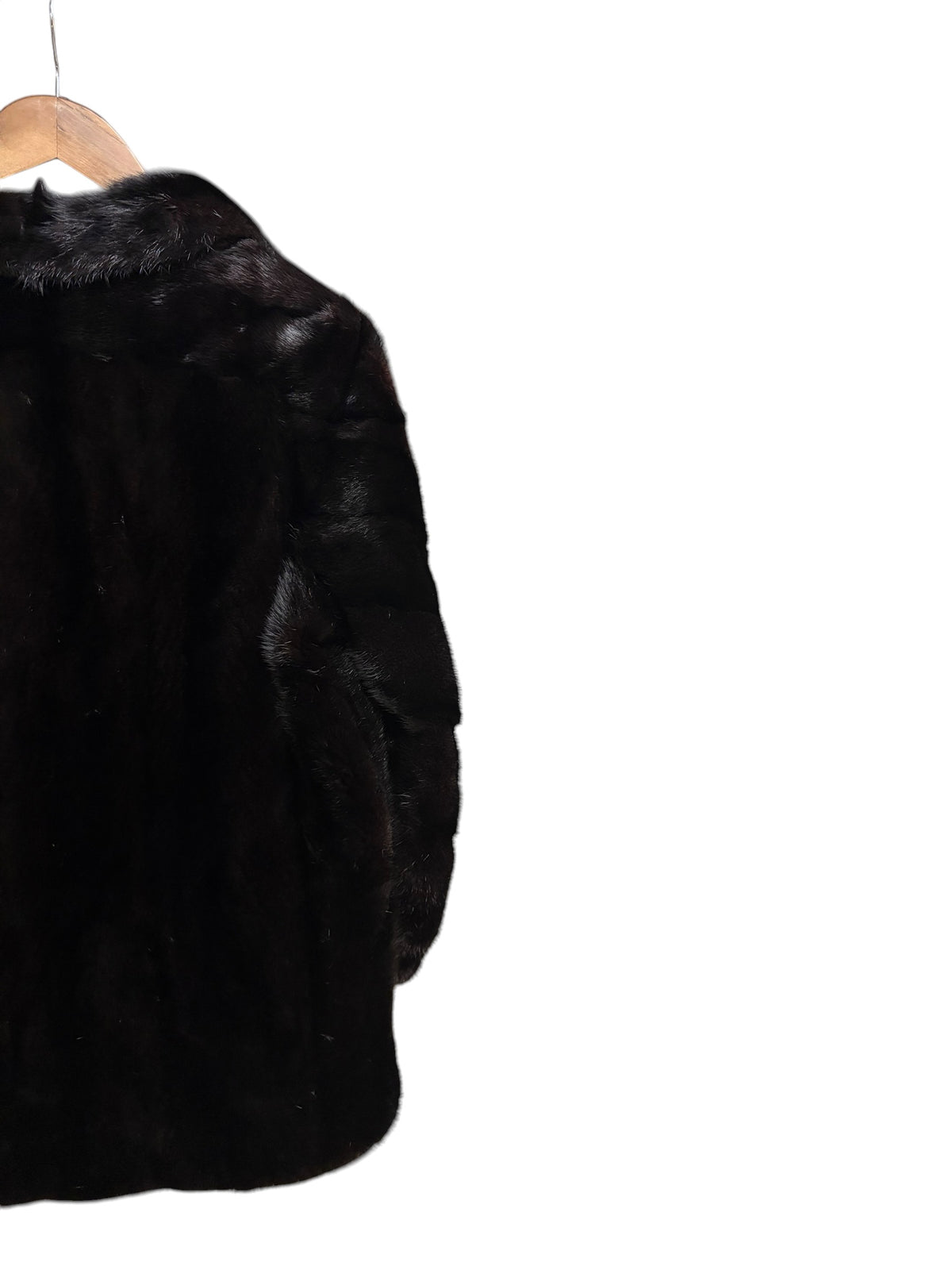 Vintage Diamond Fashion Dark Brown Mink Fur Coat