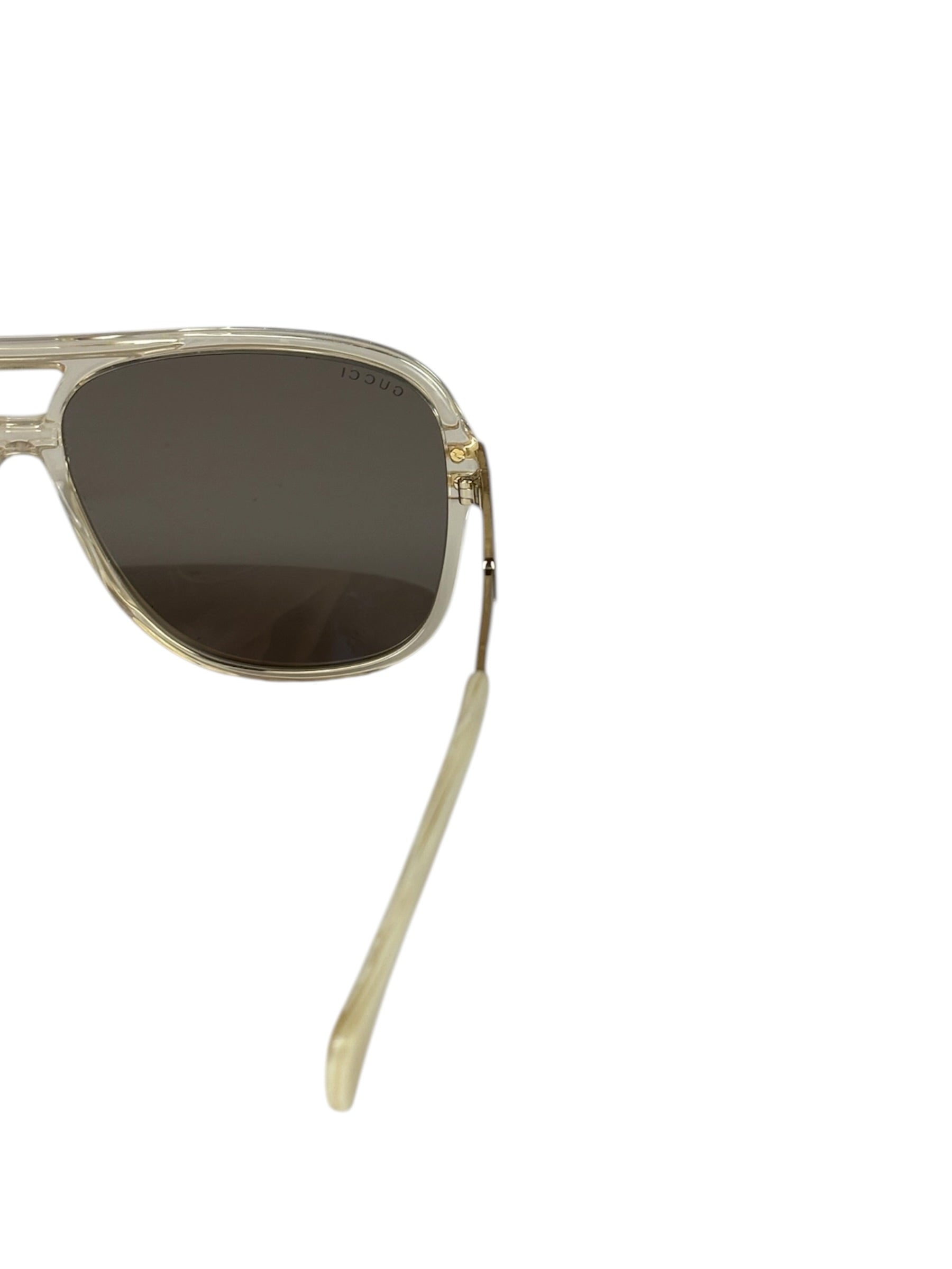 Gucci GG1105S Oversized Aviator Gold-Tone Sunglasses