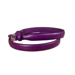 Gucci Purple Thin Leather Horsebit Belt
