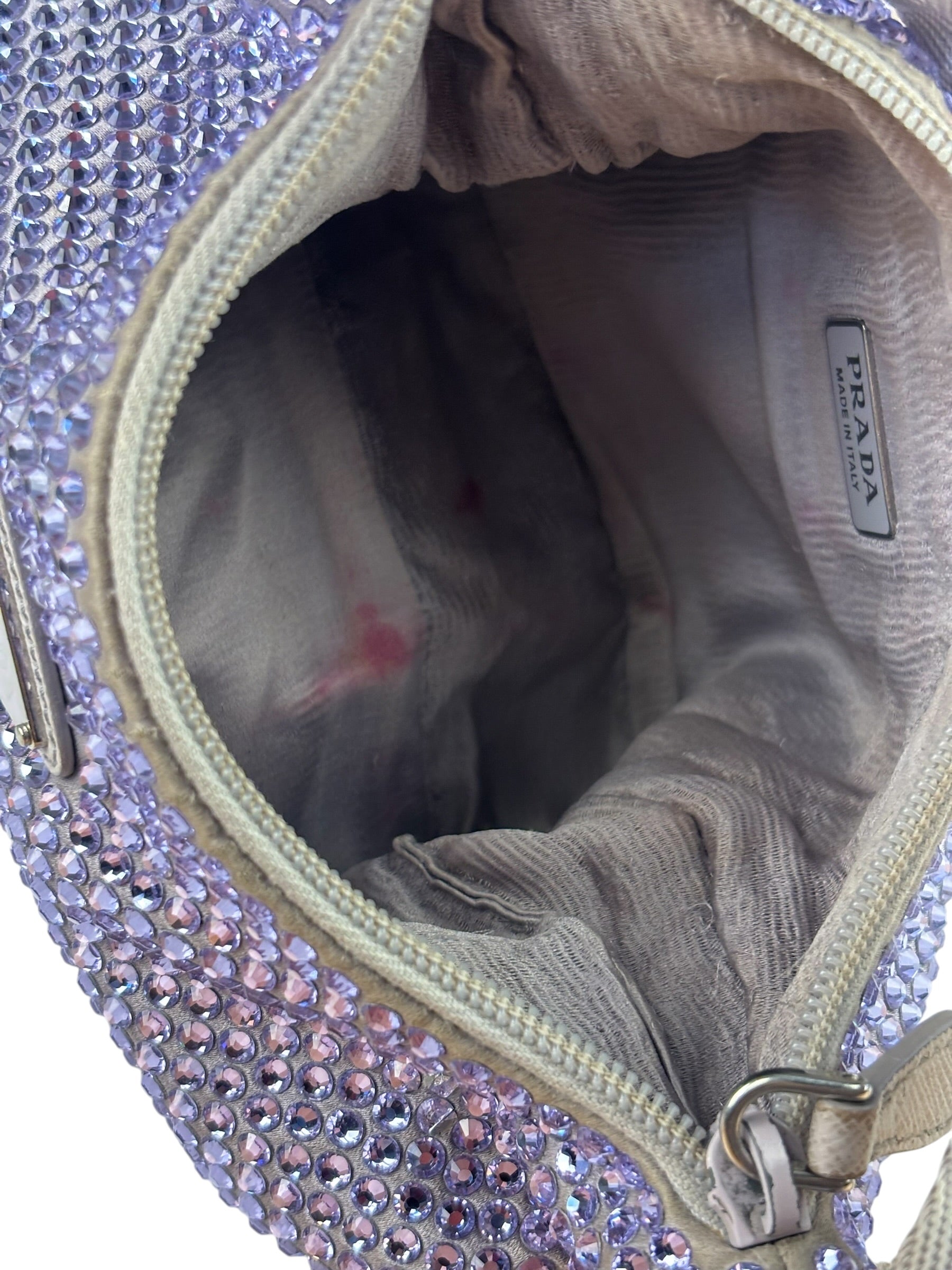 Prada Purple Crystal Re-Edition Pochette