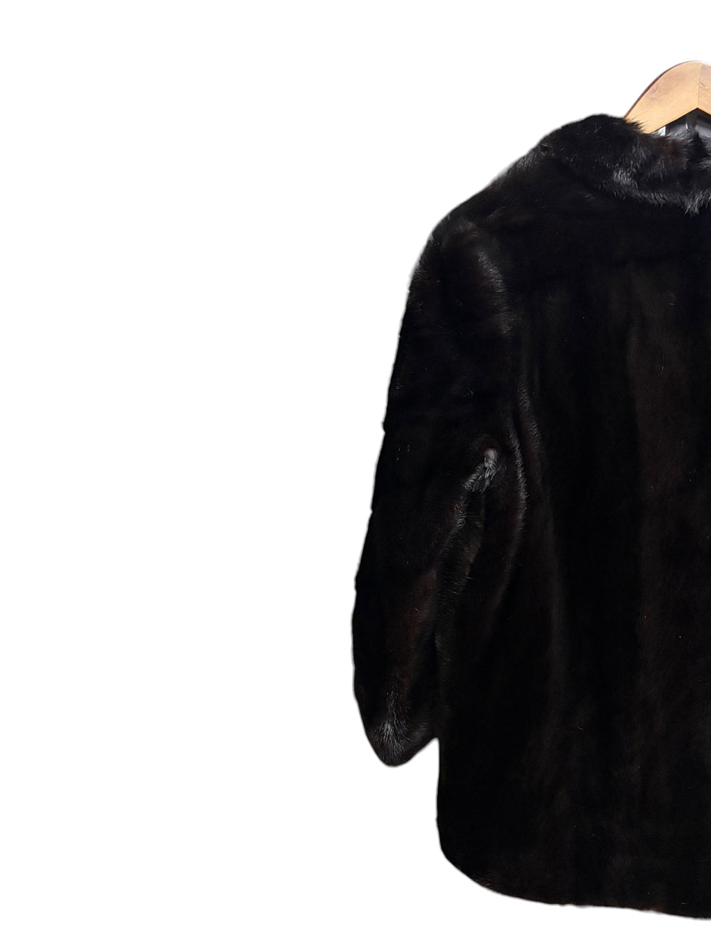 Vintage Diamond Fashion Dark Brown Mink Fur Coat