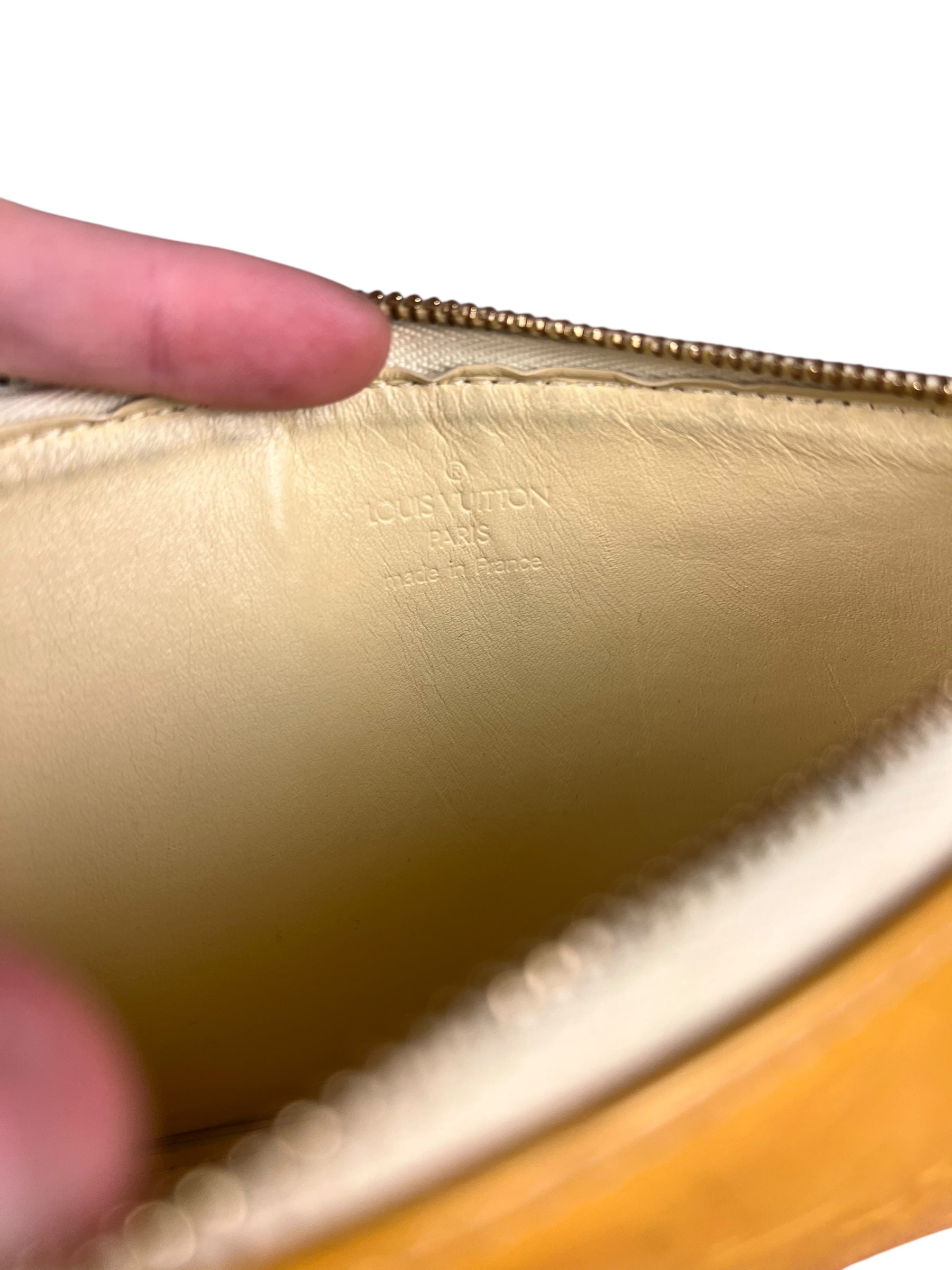 Louis Vuitton Yellow Monogram Vernis Lexington Pochette