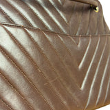 Chanel Burgundy Leather V Stitch Shoulder Bag 1990's