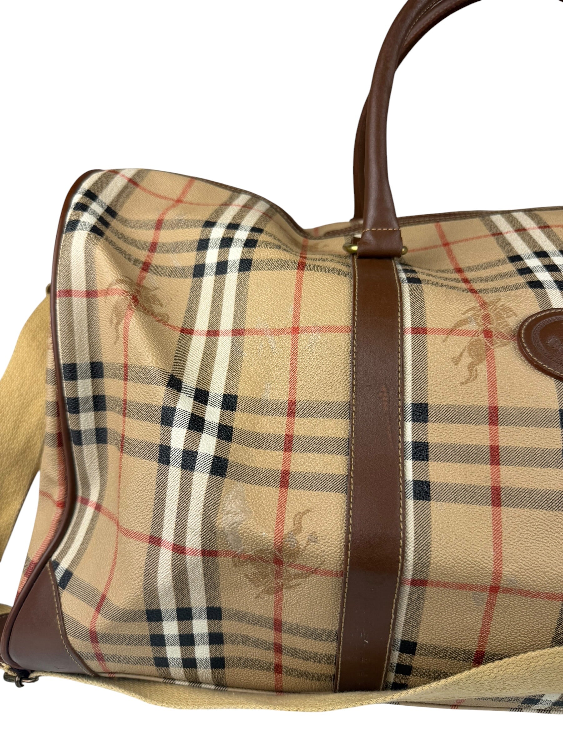 Burberry Vintage House Check Duffel Bag